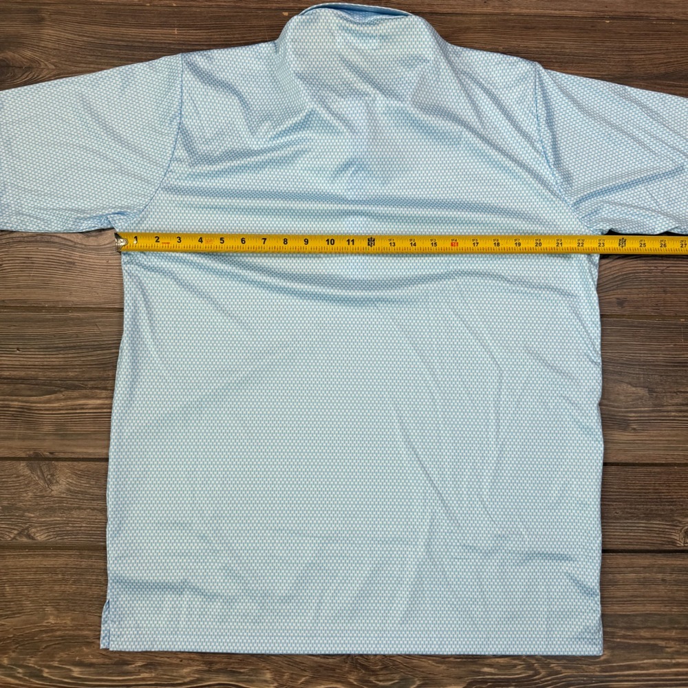 Collars & Co Mens Size Large Relaxed Polo Shirt Sky Blue Vantage Performance NEW - Picture 4 of 6